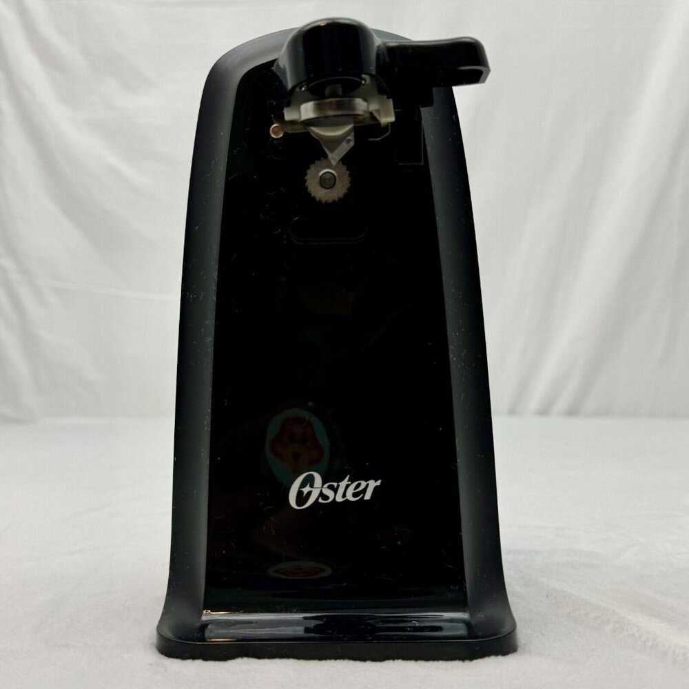 Oster Electric Can Opener w/Power Pierce Cutting Blade Precise Edges Black